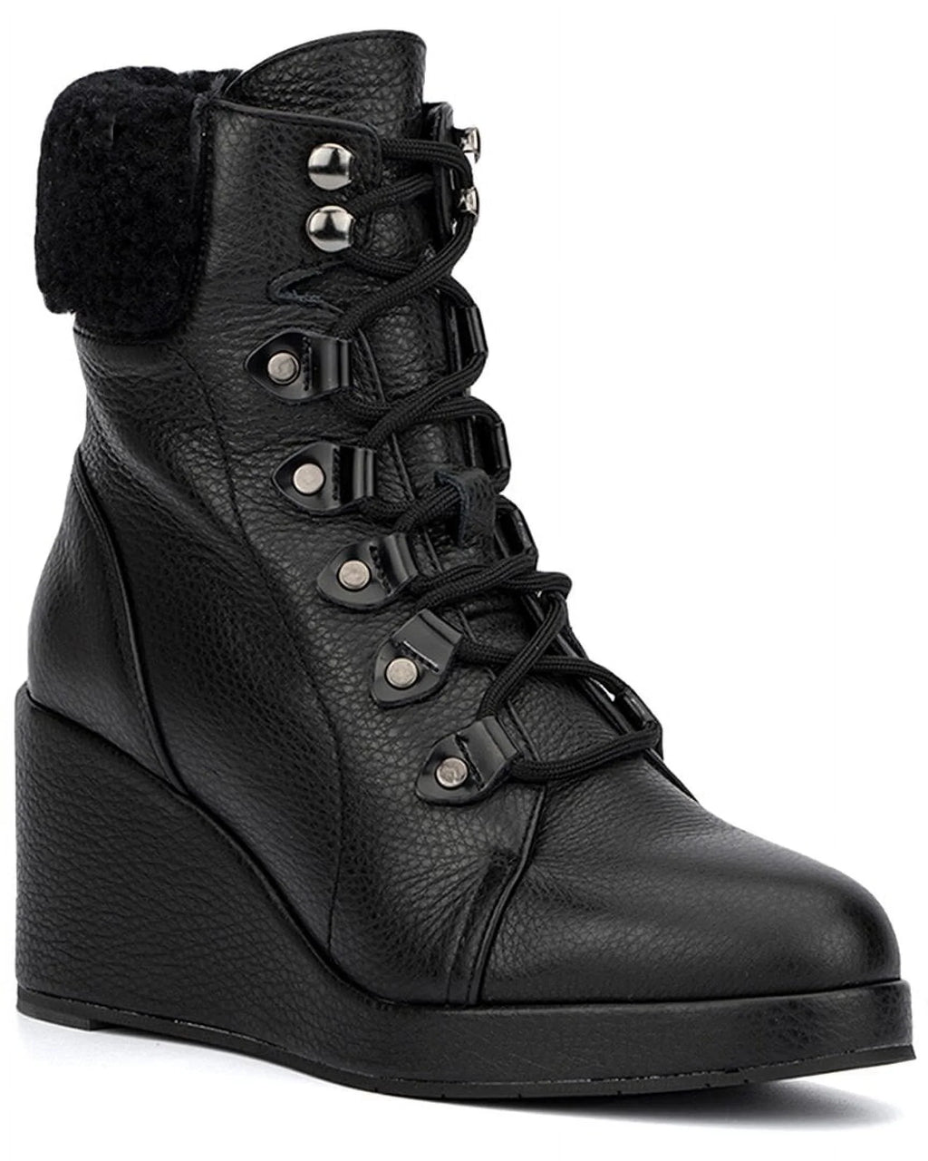 10.5 & Shearling Boot, Weatherproof Leather Aquatalia Inna
