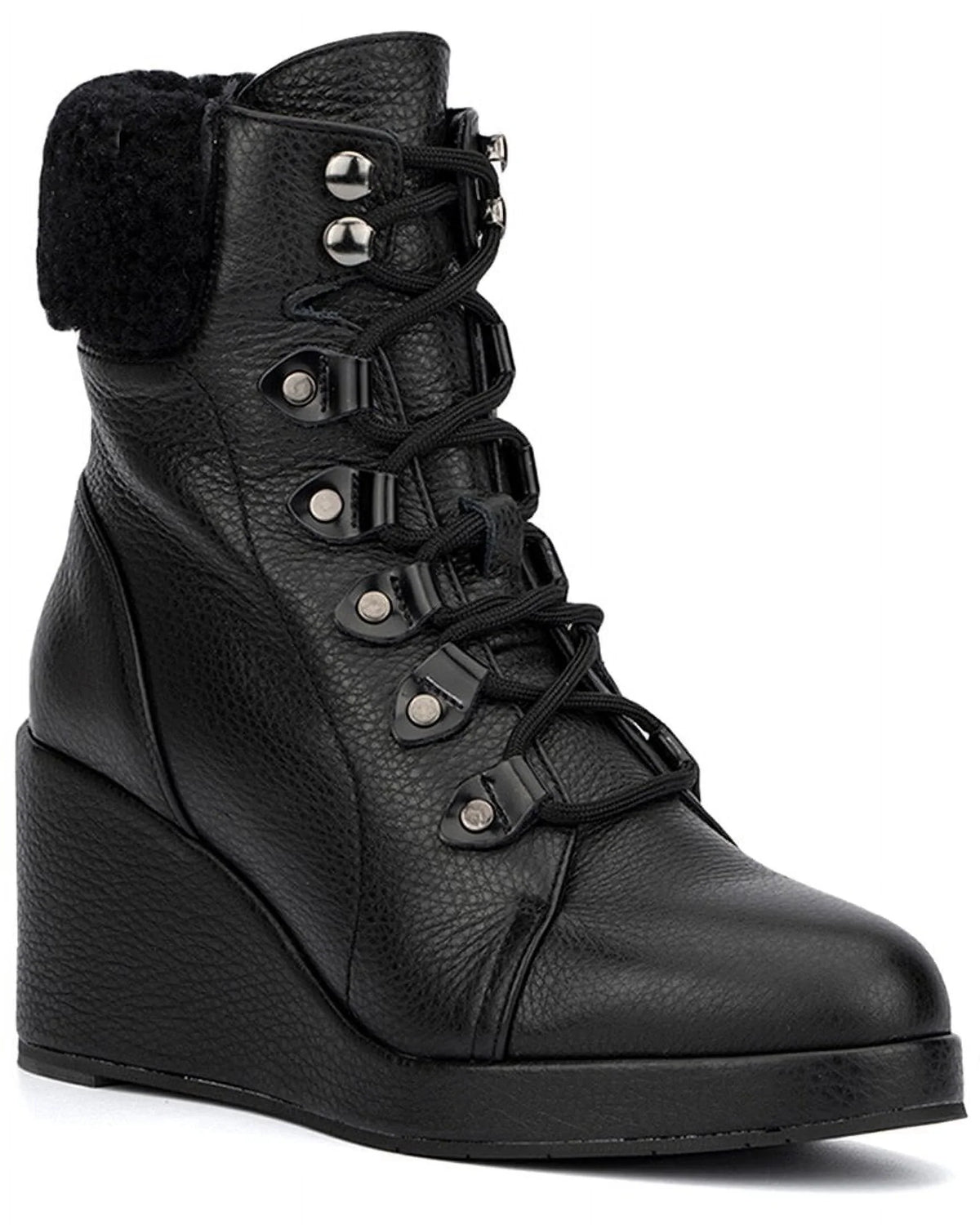 10.5 & Shearling Boot, Weatherproof Leather Aquatalia Inna