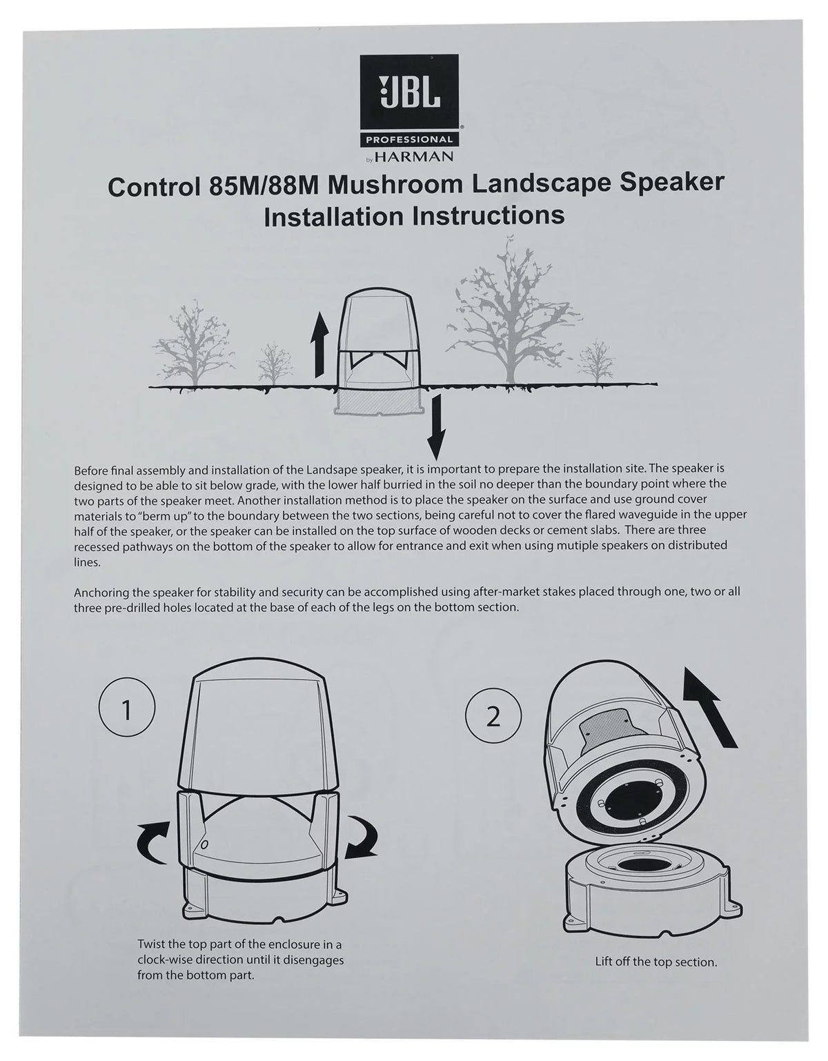 exterior 85M JBL Speakers+Amplifier CONTROL Commercial 5.25" Landscape 70v (6)