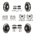 Caliper Ceramic Drilled Transit Coated 2015-2017 KCD-100667T Pads Front Kit Rear And For Honda Odyssey (10Pc) Brake Rotors Auto Disc Slotted