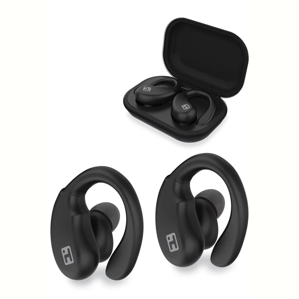 XT-33 Secure Ergonomic with Bluetooth TWS Zip-Case Earbuds Sporty Design (BE-204) Fit and