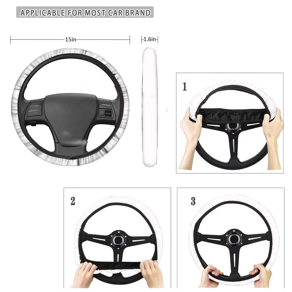 Binienty Pad+Front AestheticMushroom 8-Van Seatbelt Saddle Wheel Accessories Settring Back Set Pad+Center Sedan Interior Seat Cover Cover+Auto Blanket Cover of Print Console Car