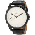 Leather Watch mm IP - Enterprise Black Unitron Stainless 50 Mens Band