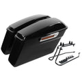 w/ For Harley-Davidson Conversion Hard Saddle Saddlebags FLST Brackets Bags