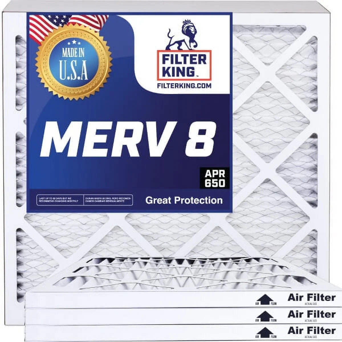 A/C 4-PACK IN HVAC dimension: 8 x Filter 12.5 MADE x | | Filter USA .75" Actual Pleated MERV 37.5 | King Furnace | Filters Air 37.5x12.5x1a