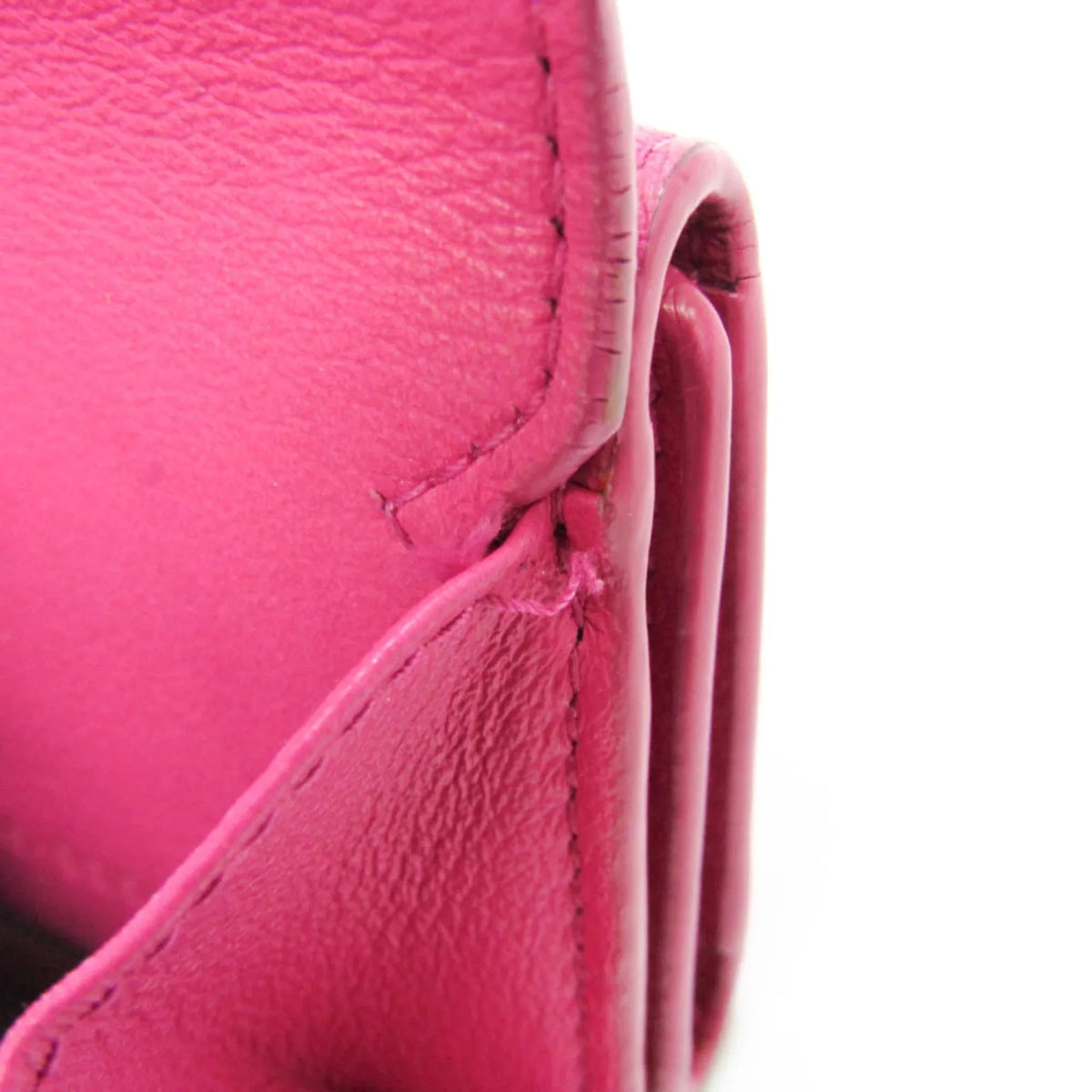 391446 Wallet Women's Wallet Leather Papier Mini (tri-fold) Pre-Owned (Good) Pink Balenciaga