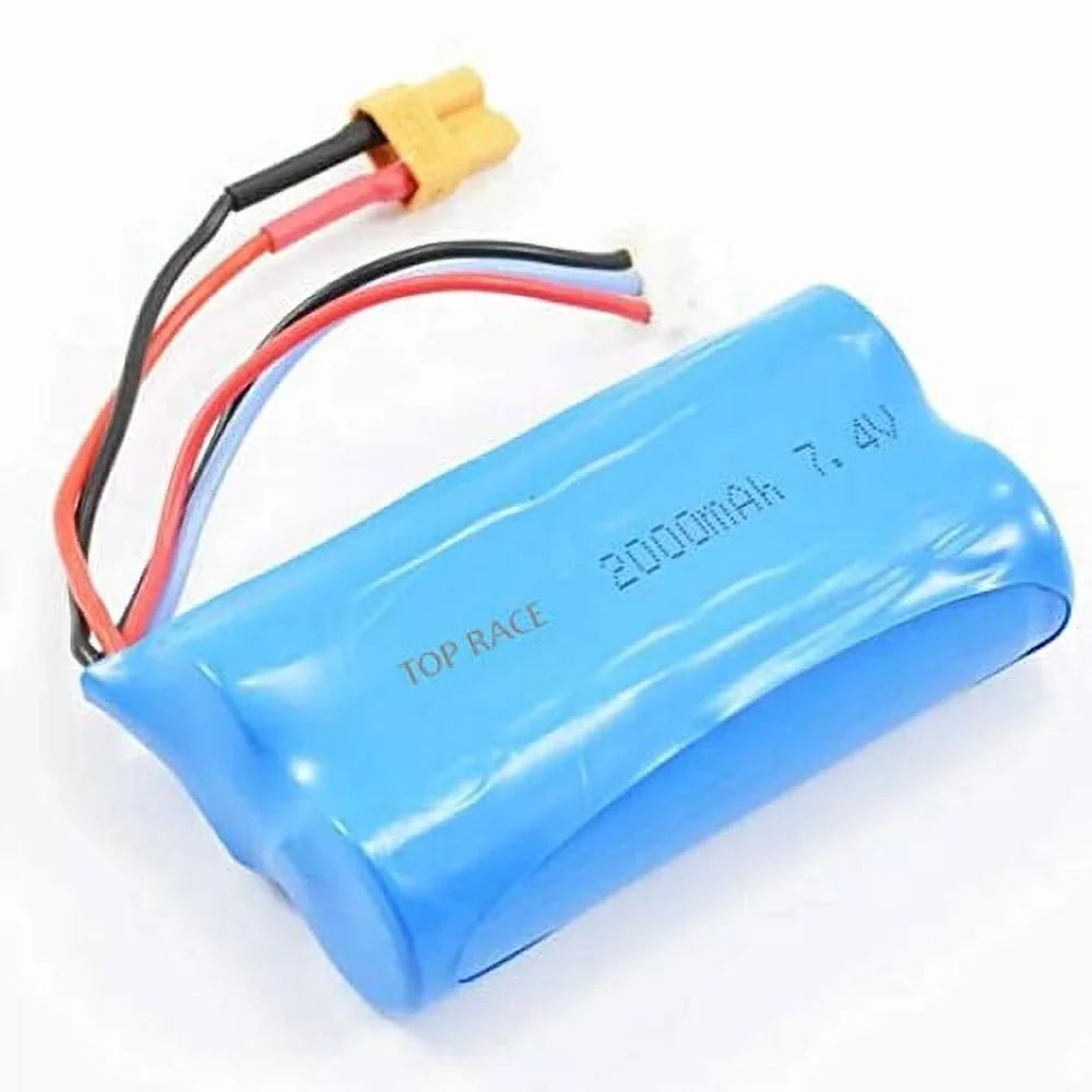 Top 2000mAh Replacement RC for Excavator TR-211M, TR-213 Spare 7.4v Battery Race