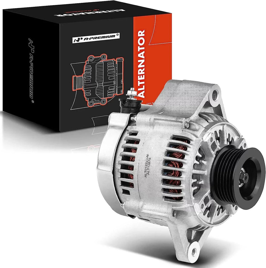Pulley Compatible 2000-2002 12Volt 1999, 3.5L, Isuzu with Clutch 6-Groove Trooper 90Amp SLX CW V6 Alternator Acura & A-Premium
