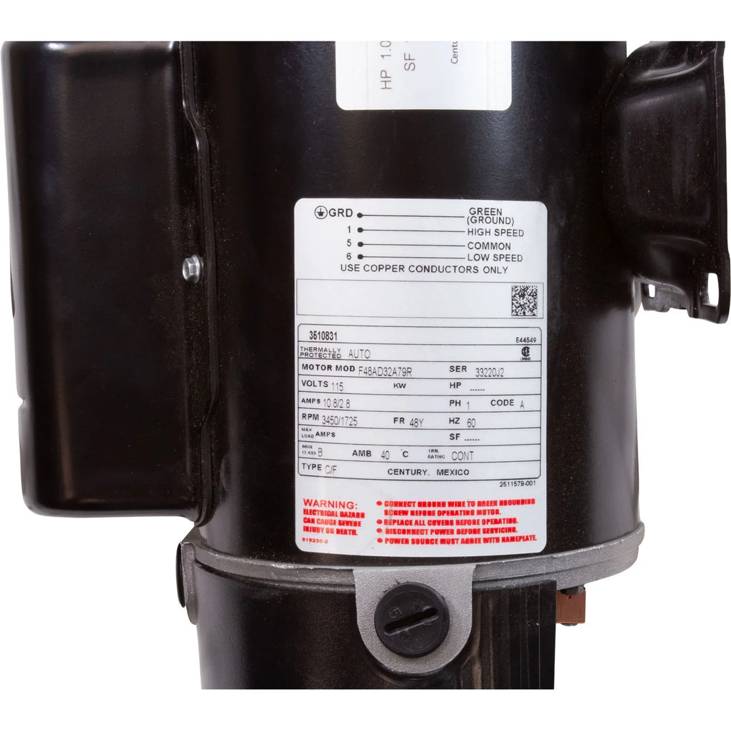 XP2, Century, 115v, Flo 48 Frame, 2-Speed, Aqua 2" 1.0hp Pump,