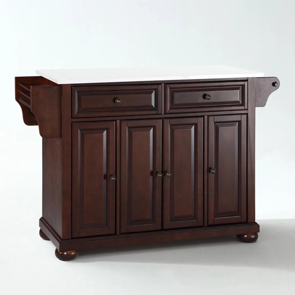 Top Country Black/White Stone Kitchen Island/Cart dimension Maykoosh Cottage Full