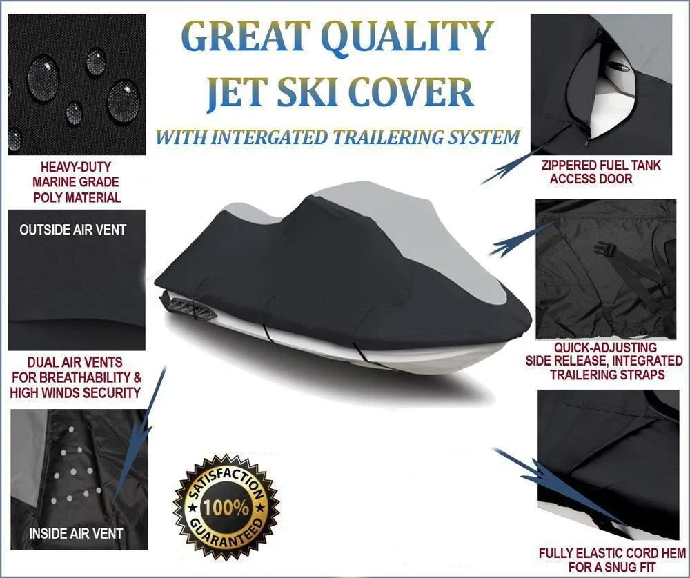 Cover Seater 600D Compatible for HEAVY-DUTY Polaris 780 JET PWC SUPER 1997 SL 1-2 1996 SKI