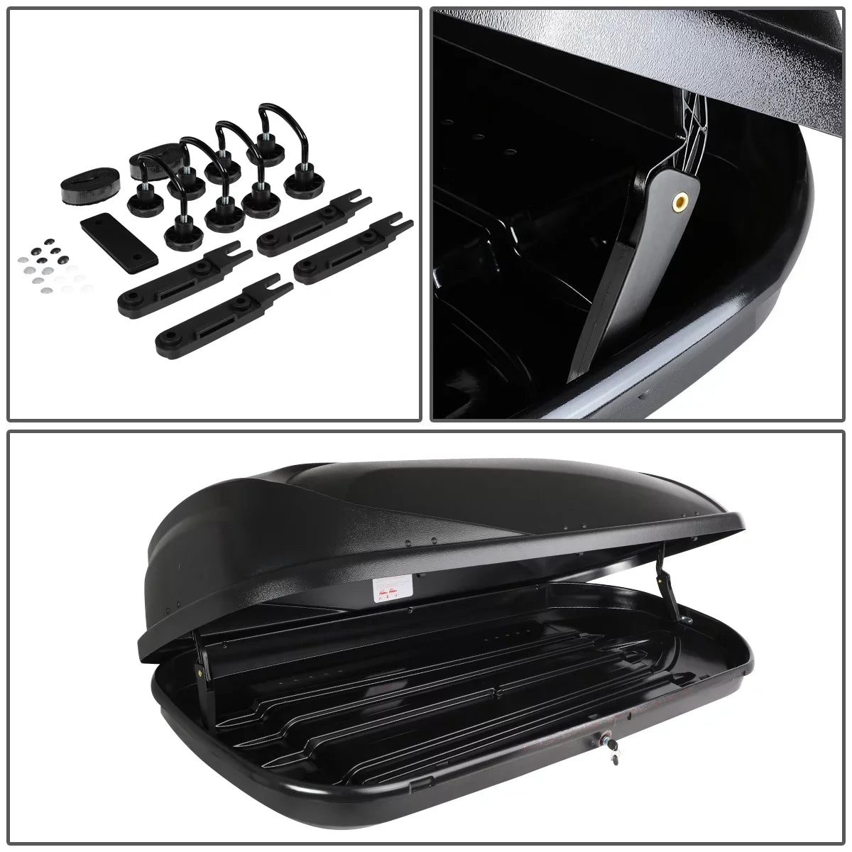 2018 Luggage Waterproof Cargo w/Lock+Keys Explorer Bar+Top to PT-ZTL-8098-BK (Black) For Box Motoring Roof 2016 Aluminum DNA 17 Carrier Corss Rail Pair