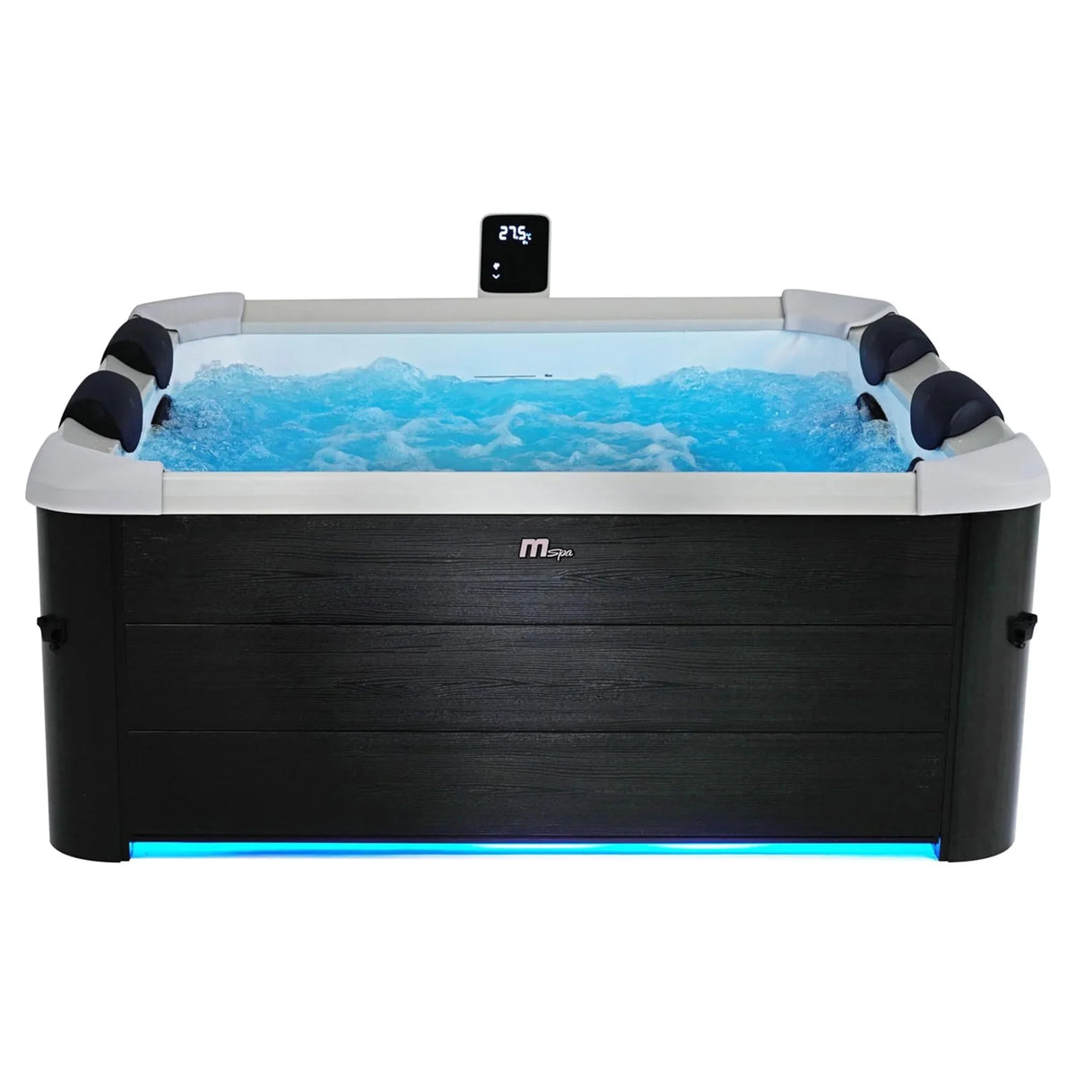 Jets LED Hot Strip Tub Squared Plus 6 with MSpa & Massage Oslo Hydro Person