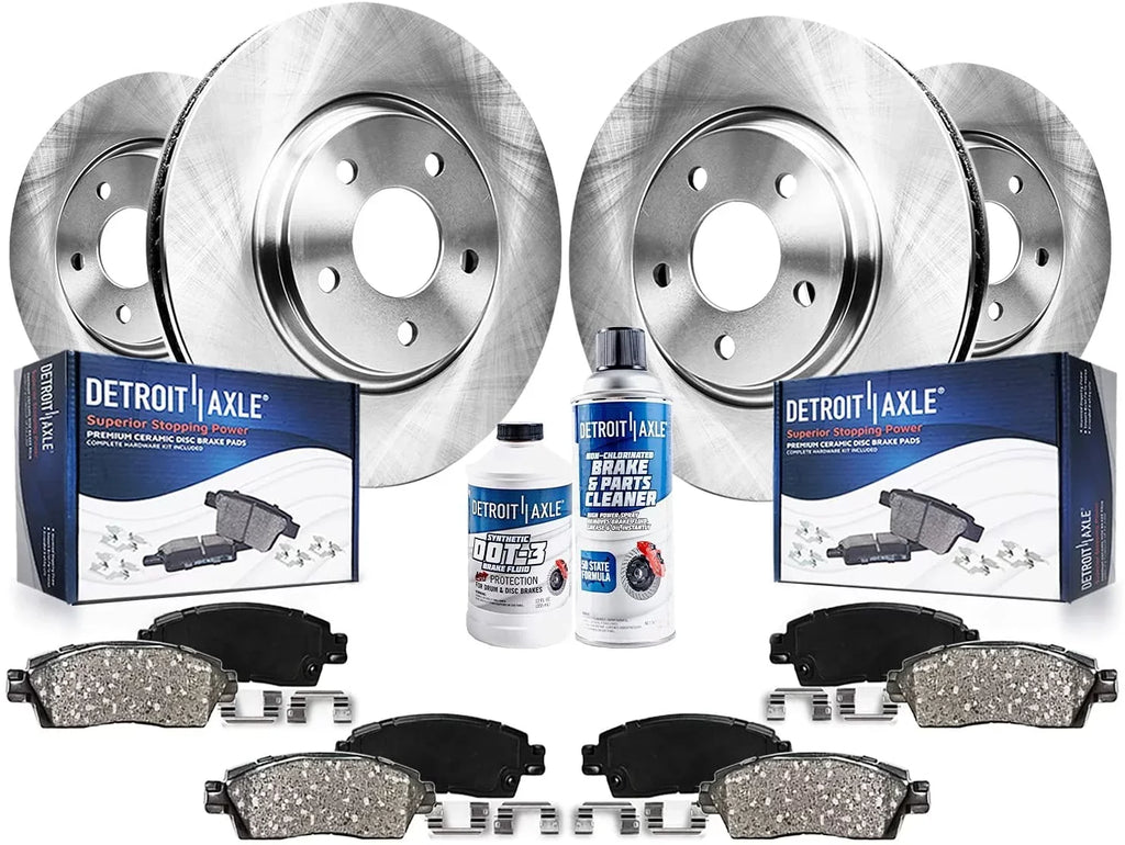 Pads 2012 Brakes : 2011 12.64" and Ceramic Detroit inch 2013 Rotors 2010-2017 2017 2016 2015 for Rear Brake Replacement Terrain Equinox 2010 Front Axle Brake Chevrolet Rotors Front Kit 2014 GMC -