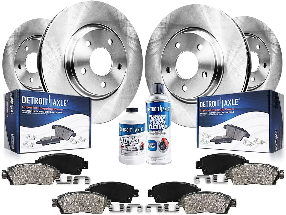 Pads 2012 Brakes : 2011 12.64" and Ceramic Detroit inch 2013 Rotors 2010-2017 2017 2016 2015 for Rear Brake Replacement Terrain Equinox 2010 Front Axle Brake Chevrolet Rotors Front Kit 2014 GMC -