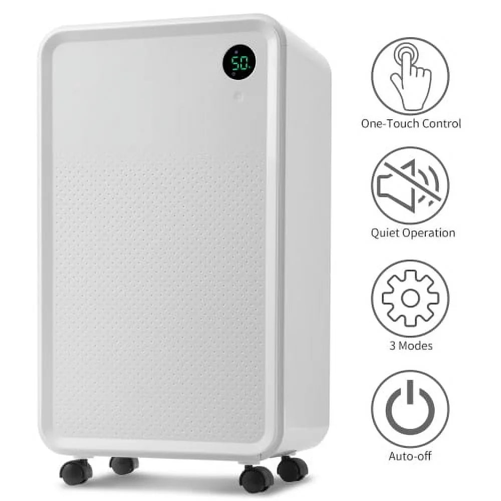 2L Medium for Dehumidifier with Basements 30 liquid Auto 3,000 Ft. Sq. Tank, Pint Rooms or Dehumidifier and Large Manual to Churanty Drain,