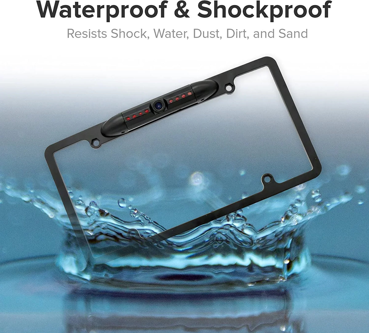 Waterproof DNX773S Plate License for DNX-773S Backup Kenwood Black Rearview Camera