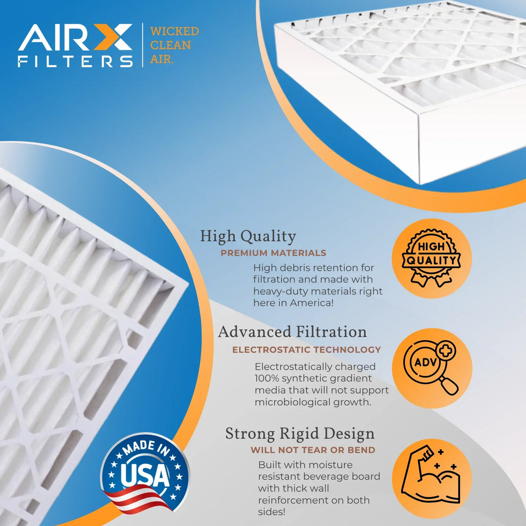 Compatible with Filter & by 11 Pack Air MPR AIRX 1000, FPR Premium WICKED FC100A1037 Furnace Made 20x25x5 USA Filter 20x25x5 7 CLEAN 2 MERV to Comparable 1200 AIR. Honeywell MPR FILTERS