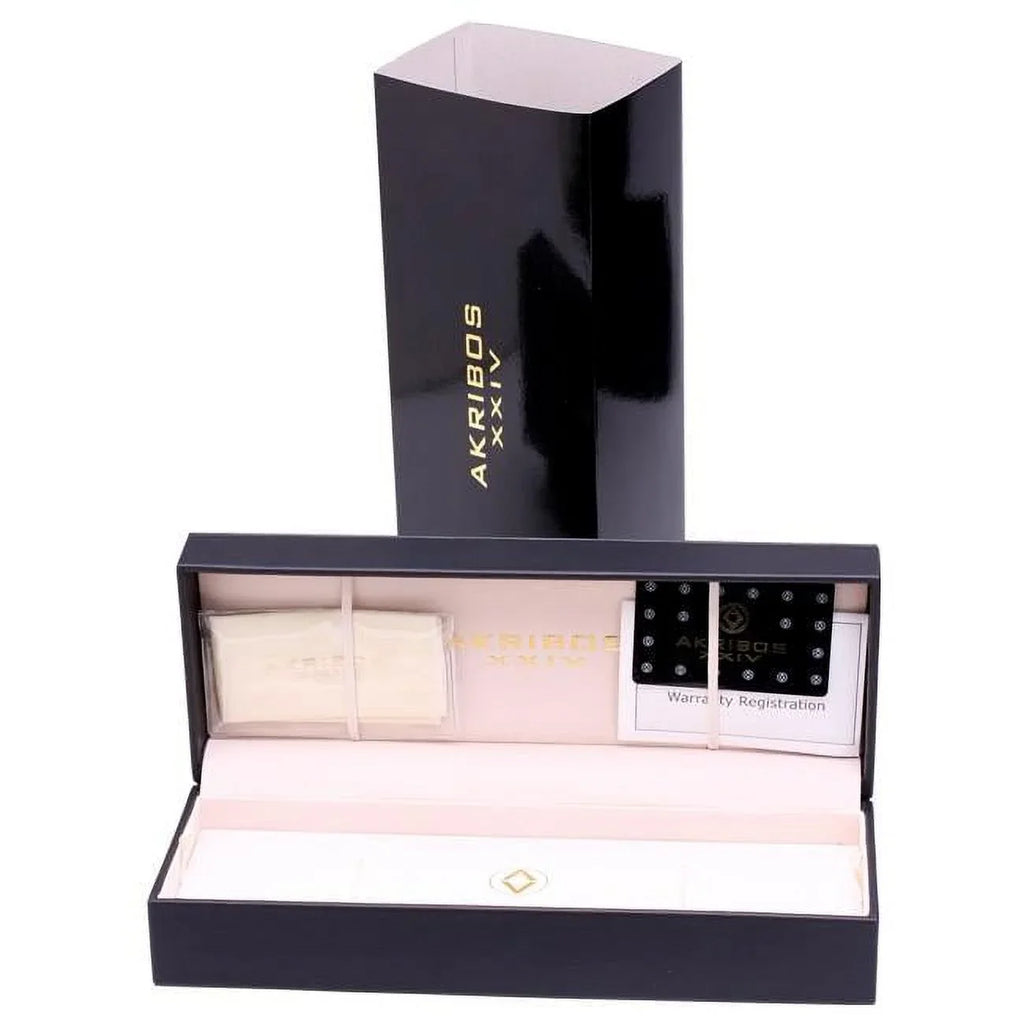 Dial Diamond Quartz Womens Strap MOP Satin Watch AK687YGW Swiss