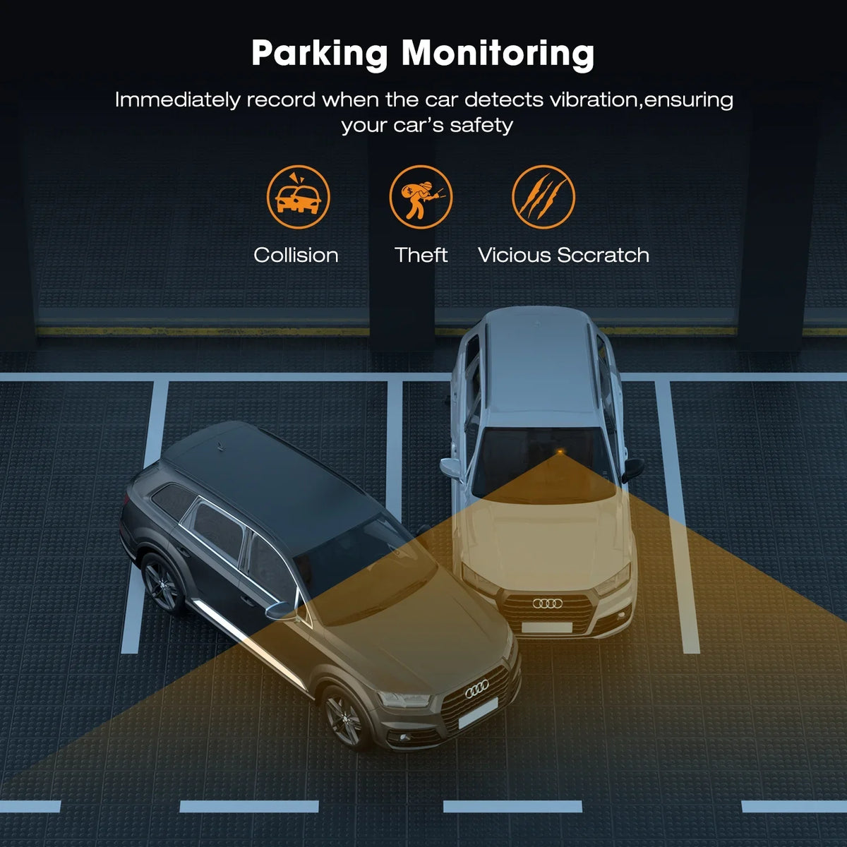 170° Night Dash Mode, LCD Cam,4K Cam G-Sensor Dash GPS, Car with Angle, Vision, Wide Camera Front 2" Parking TOGUARD Screen WDR,