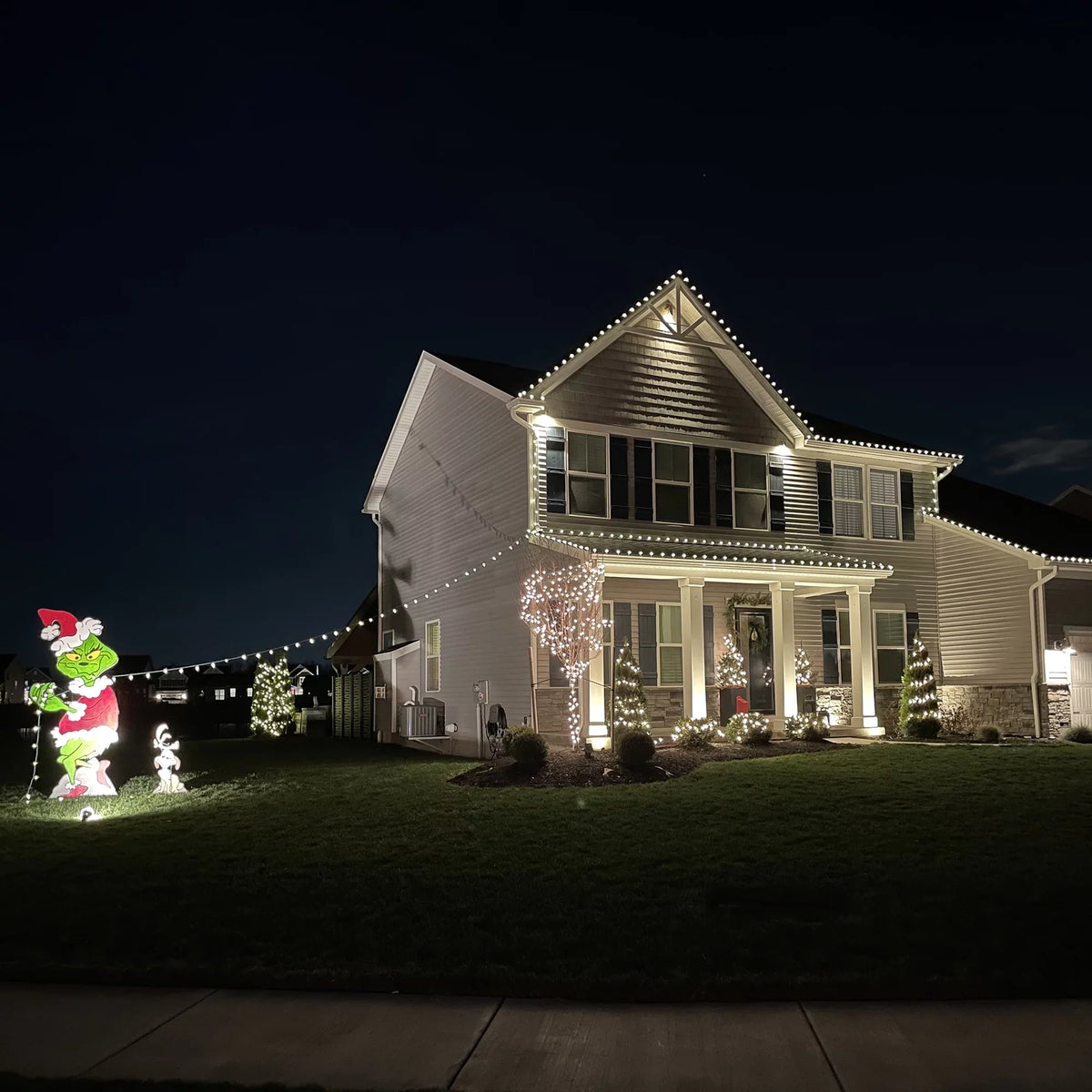 Wire Faceted Lights, Christmas Warm 100ct 66ft White LED Green C9 Northlight