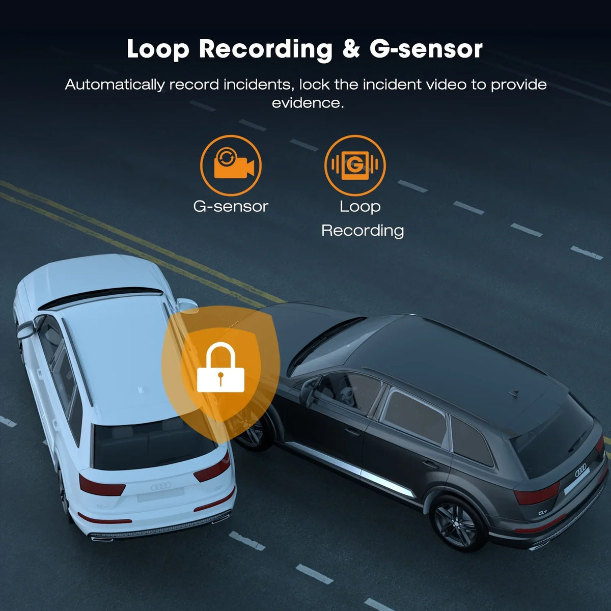 170° Night Dash Mode, LCD Cam,4K Cam G-Sensor Dash GPS, Car with Angle, Vision, Wide Camera Front 2" Parking TOGUARD Screen WDR,