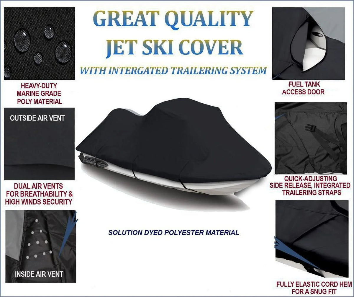 2004 DENIER BLACK / 2001 1200 2002 SKI 2003 2005 for JetSki 800 600 Compatible Cover JET Cover PWC XLT YAMAHA 2003 2004 2002