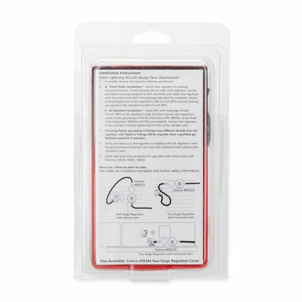Two and 59323 Stage Propane Integral Second Horizontal First Feature Regulator Stages - Camco
