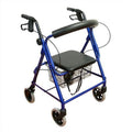 Rollator Junior with Blue, Karman Healthcare Seat, Aluminum R-4100N-BL Low Casters 6"