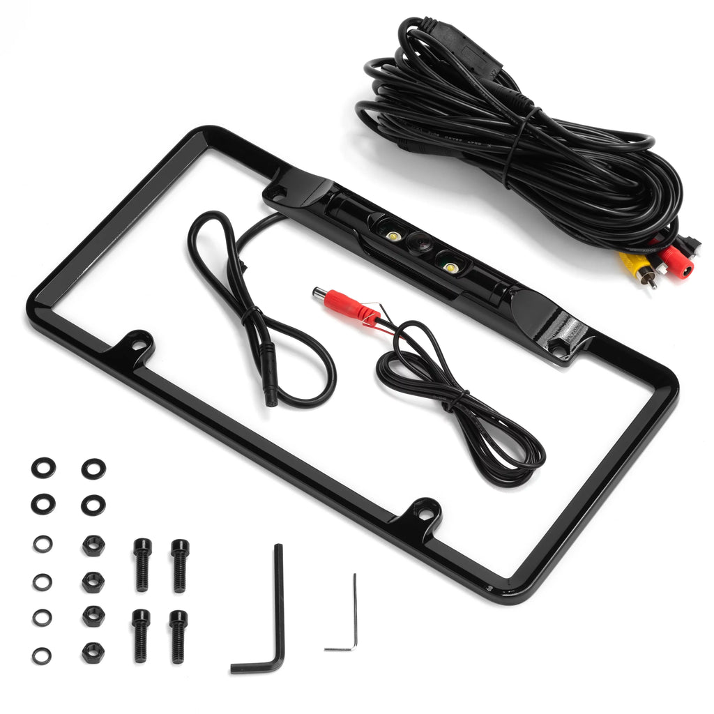LED and - License Parking Full-Frame Backup Camera (Black) Plate Lights Lines VTL300CL BOYO with