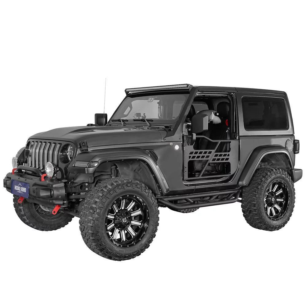 Guards Tubular Road JL Door Black 2018-2023 2-Door Hooke Wrangler Steel Half Frame Jeep Fit