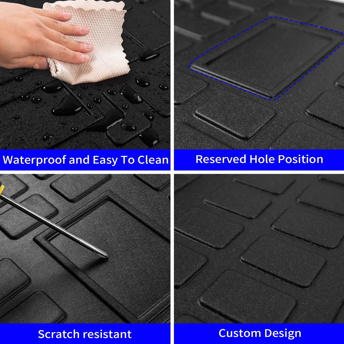 Trunk 7 Fit Accessories Liner 4 2nd&3rd Runner Row) Cargo 4Runner Seats 2010-2023 Mat Toyota (Fit