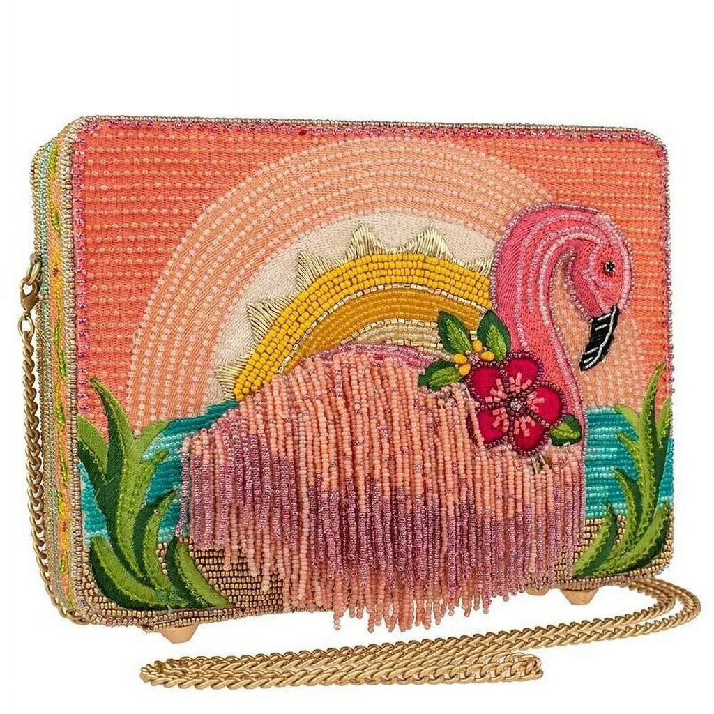 Multi Crossbody Pink Tropics Beaded Flamingo New Bag Mary Frances Handbag