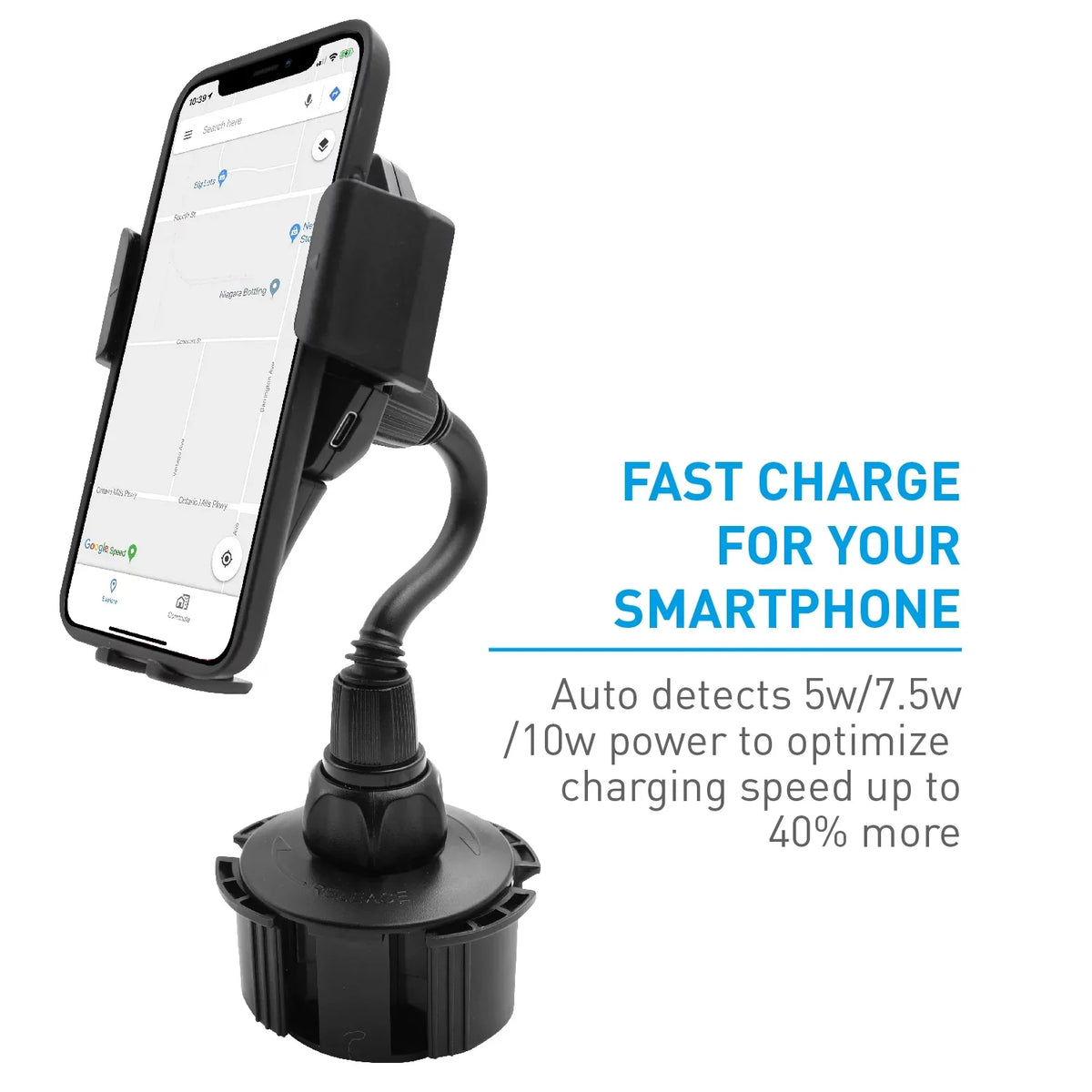 iPhone Mount 14 X Galaxy Plus, Charger S23 mini Pro 5G, S22 with for Wireless Max Note Qi Macally SE 13 Wide Tablets Ultra Holder 8 10.5" Plus Cup Car Smartphone