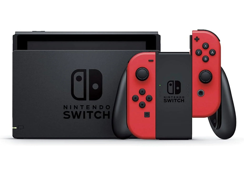 Carrying with Case - of & - One New Games Switch Mario Download Red with Mansion Bundle - 64GB SD Mario Bundle Micro Luigi's Three 3 Joy-Con Switch Choose Nintendo