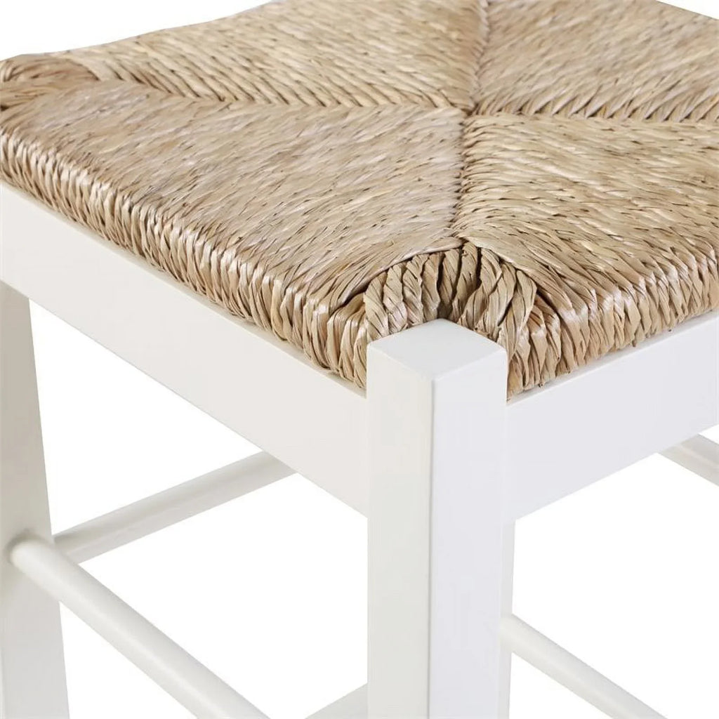 Rush - Stationary in of Home White Bar 2 29" Stool Set Square Square