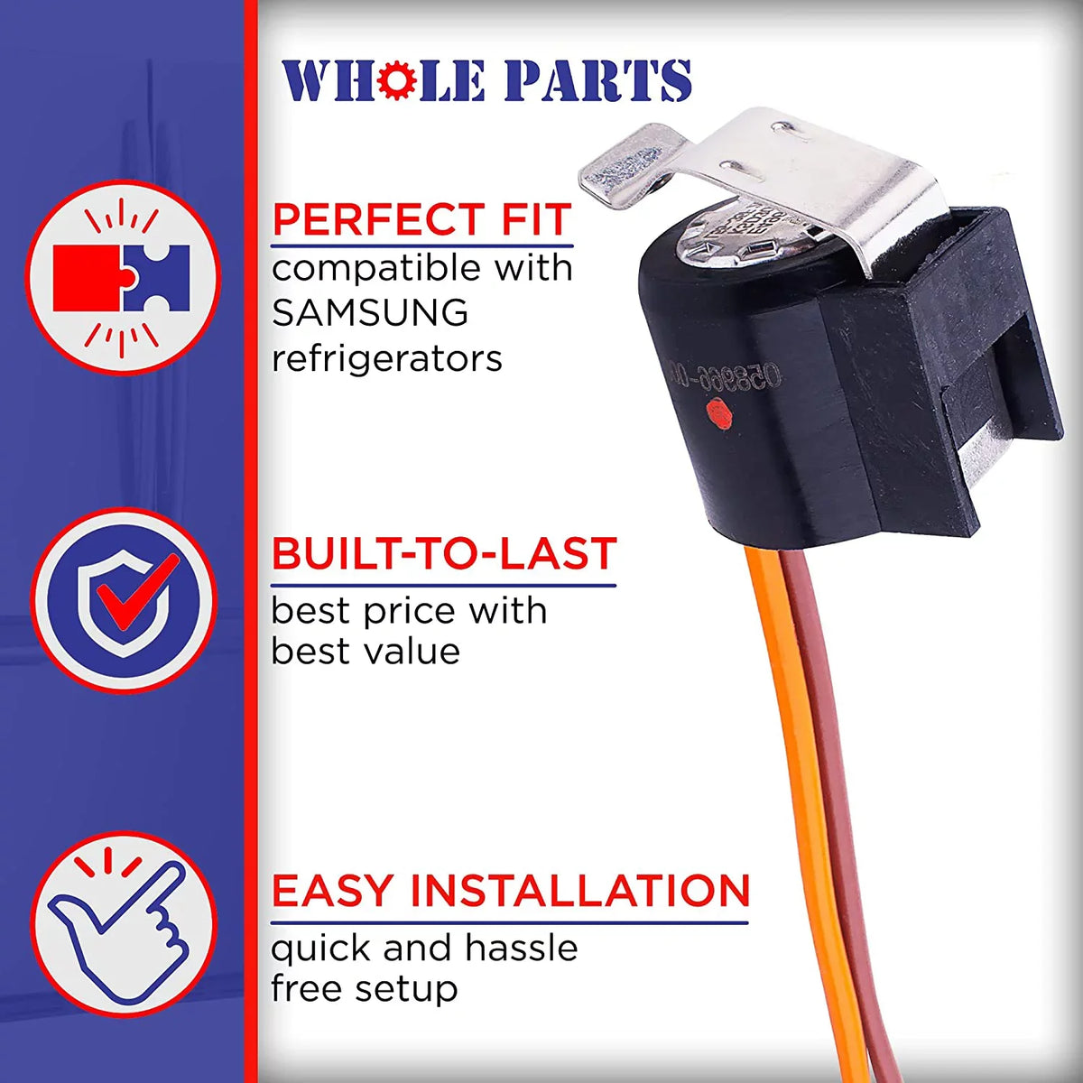 & Replacement - Some Refrigerators Compatible Viking With Defrost Part Terminator Whole Parts Thermostat # 058966-000