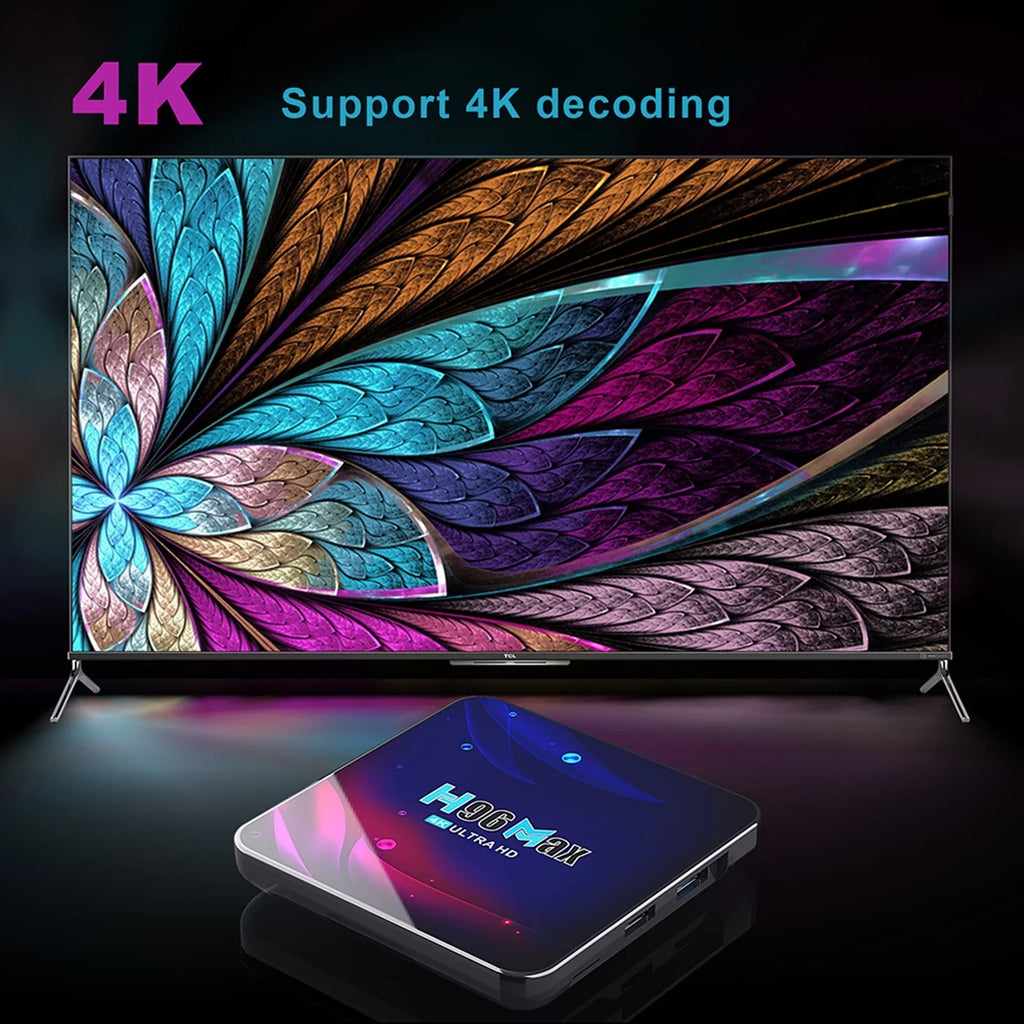 Control Android Player, UHD Dual-band 11.0 Remote Video 4K V11 4GB64GB, BT4.0, Smart WiFi,