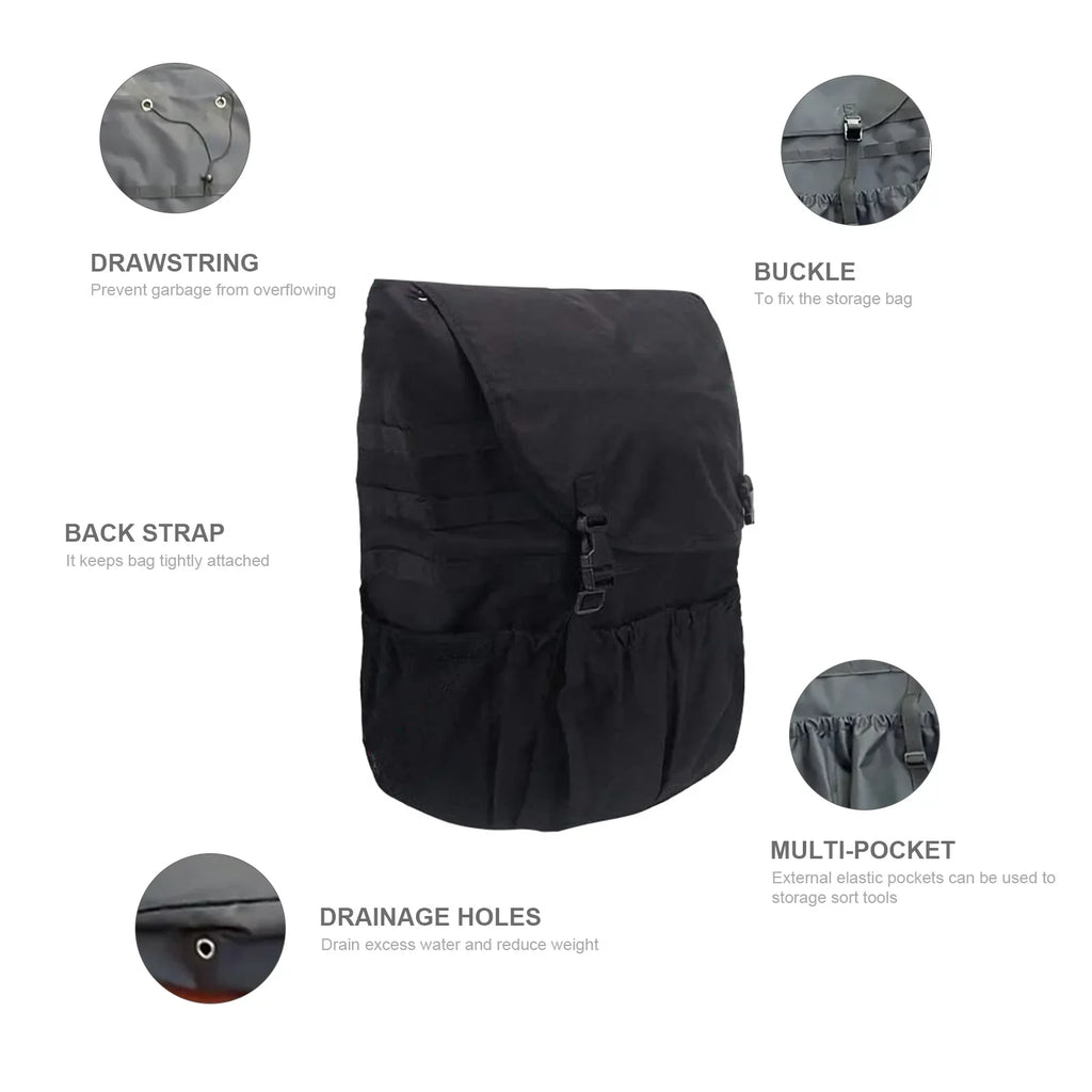 Backpack Multi-Pockets Gear Storage Bag for Organizer Travel Tire Cargo Lixada Spare Camping Car Off-Road Tool