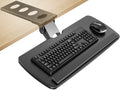 Tray,25" Adjustable, & Keyboard Black Sliding x Mouse 9.8"
