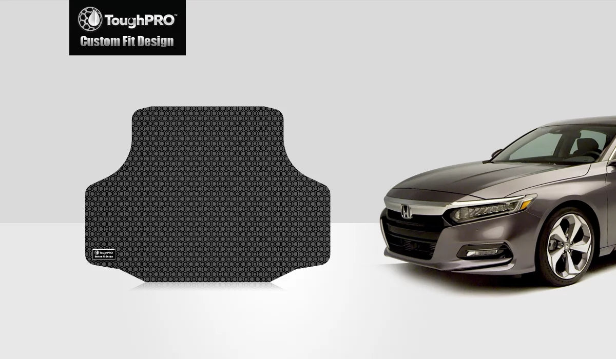 2019 - ToughPRO - Accord Heavy Rubber in - with Compatible climate - HONDA Black USA) Mat All (Made Trunk Duty