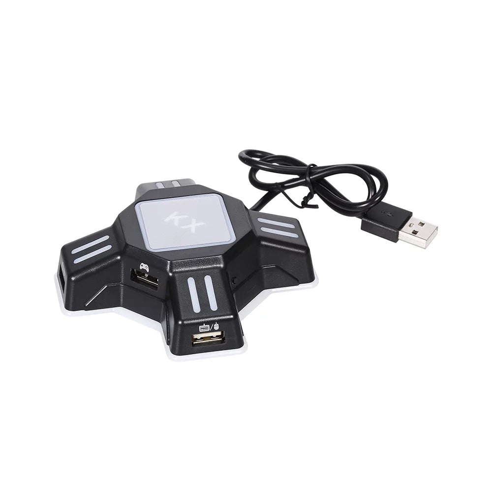 for USB and KX Adapter Andoer Keyboard Black Switch/Xbox Gaming Replacement One/ / N and Mobile PS3 Converter Mouse Plug Play
