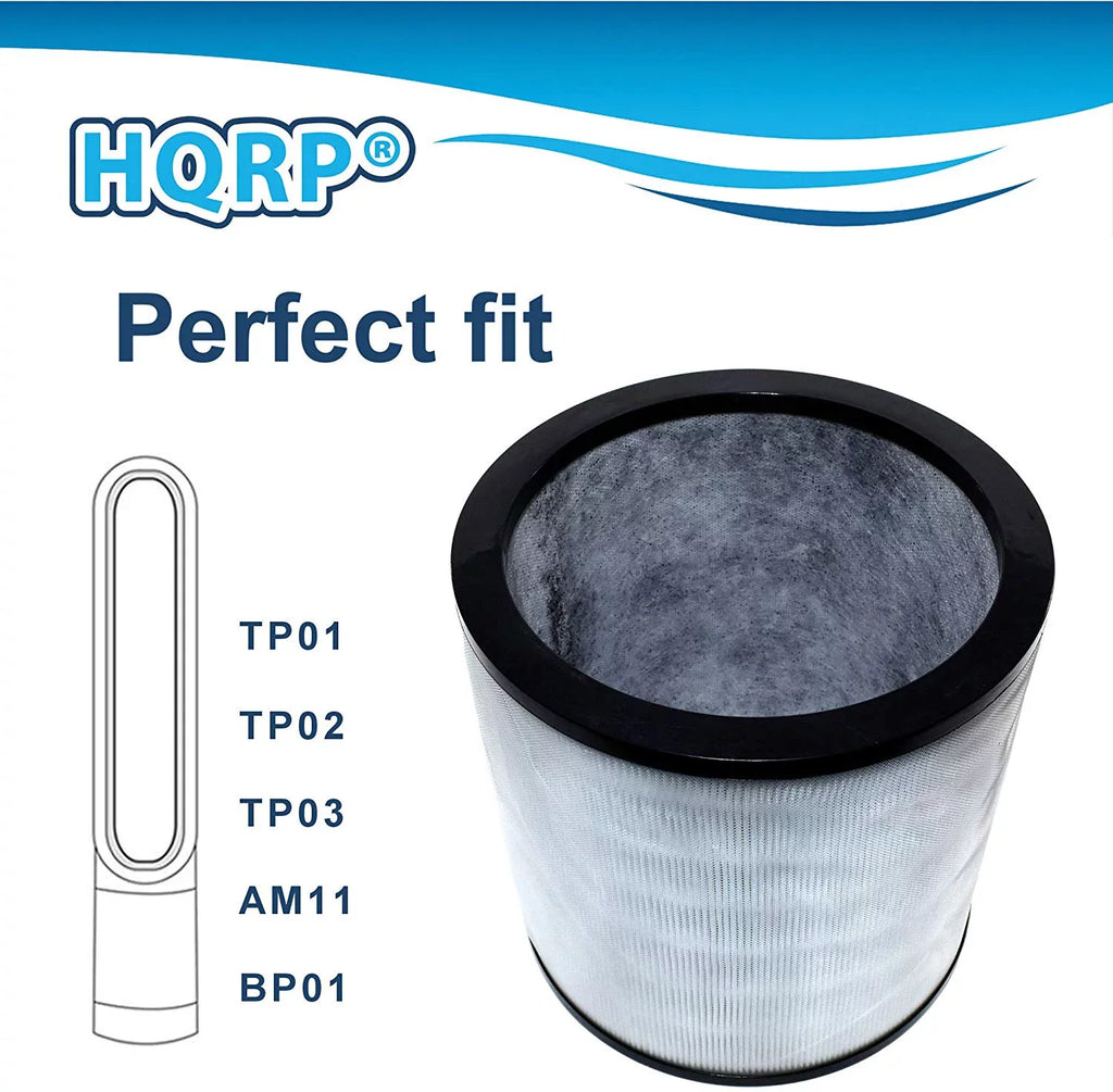 BP01 Pure TP02 compatible with TP03 Cool Cool 2nd Link Air Pure EVO Generation Dyson Tower, works Personal Filter Purifiers, HQRP Filter Fan Me 968126-03 2-Pack AM11 TP01 with