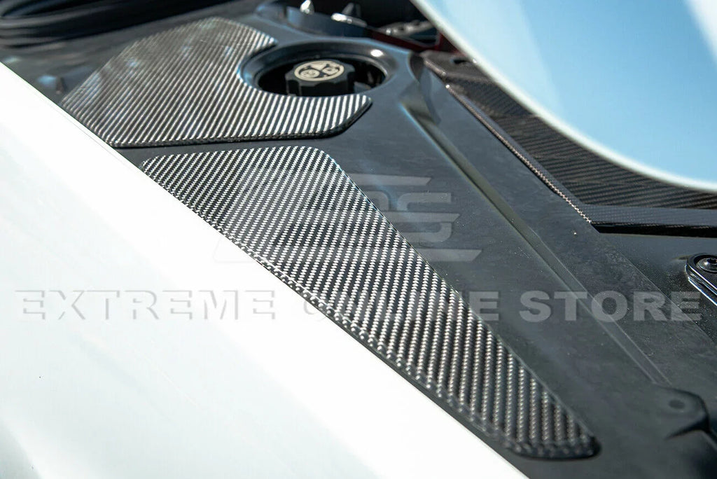 Factory C8 Tape-On design For Bay GM FIBER 5 2020-Present Panel Overlay Trim Accents Cover Pcs Corvette Engine Replacement CARBON