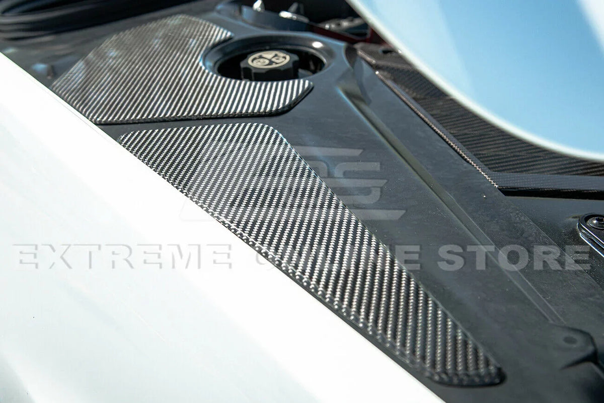 Factory C8 Tape-On design For Bay GM FIBER 5 2020-Present Panel Overlay Trim Accents Cover Pcs Corvette Engine Replacement CARBON