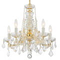 19 Street Type-Gold Spectra Crystal Chandelier Home inches Finish Minimalist 20 Mini By in Wide High-Swarovski design Five Light Bailey inches