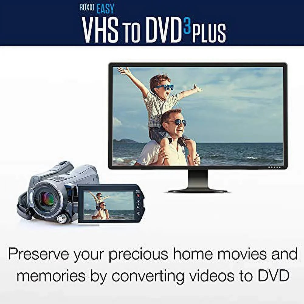 Hi8, to 2 Bonus Video to Digital V8 DVD 3 | DVDs Plus Converter VHS Easy Roxio DVD or | VHS,