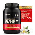 Vanilla Protein Nutrition, 100% Servings 2 Powder, lb, Gold Creme, 29 Whey Standard French Optimum
