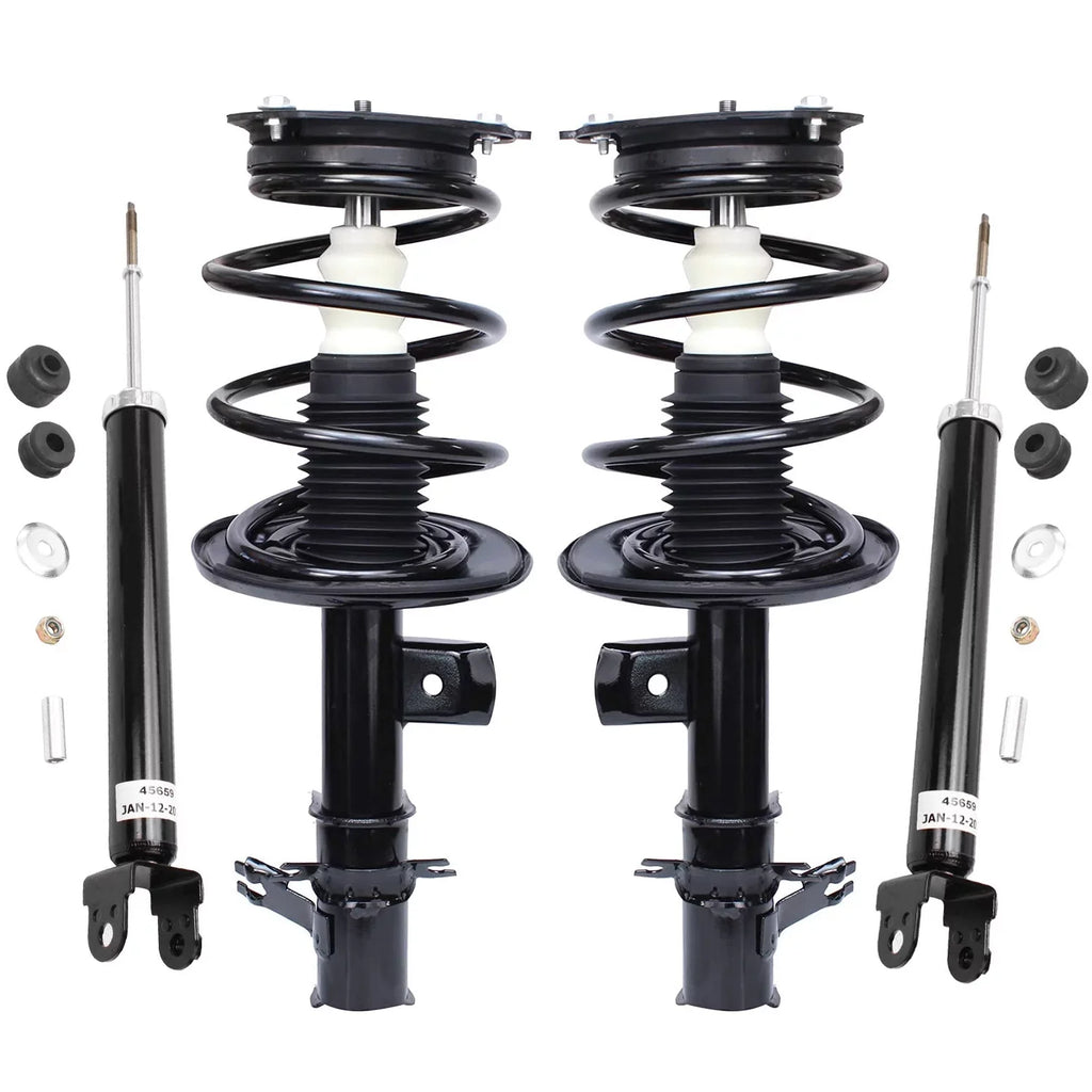 Install Quick Struts Front 2009 Spring Detroit Shock Struts Complete Assembly Rear for 2 Axle 2 Shock 2008 Replacement 2007-2013 - 2010 Absorbers w/Coil 2011 Struts Nissan Absorbers Altima Ready