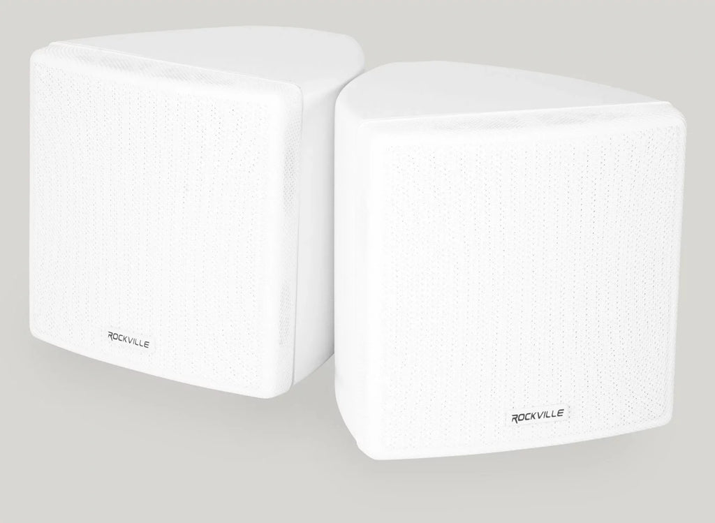 Cube Speakers White JBL 3.5" Commercial Restaurant/Bar/Cafe Amplifier+(8) for